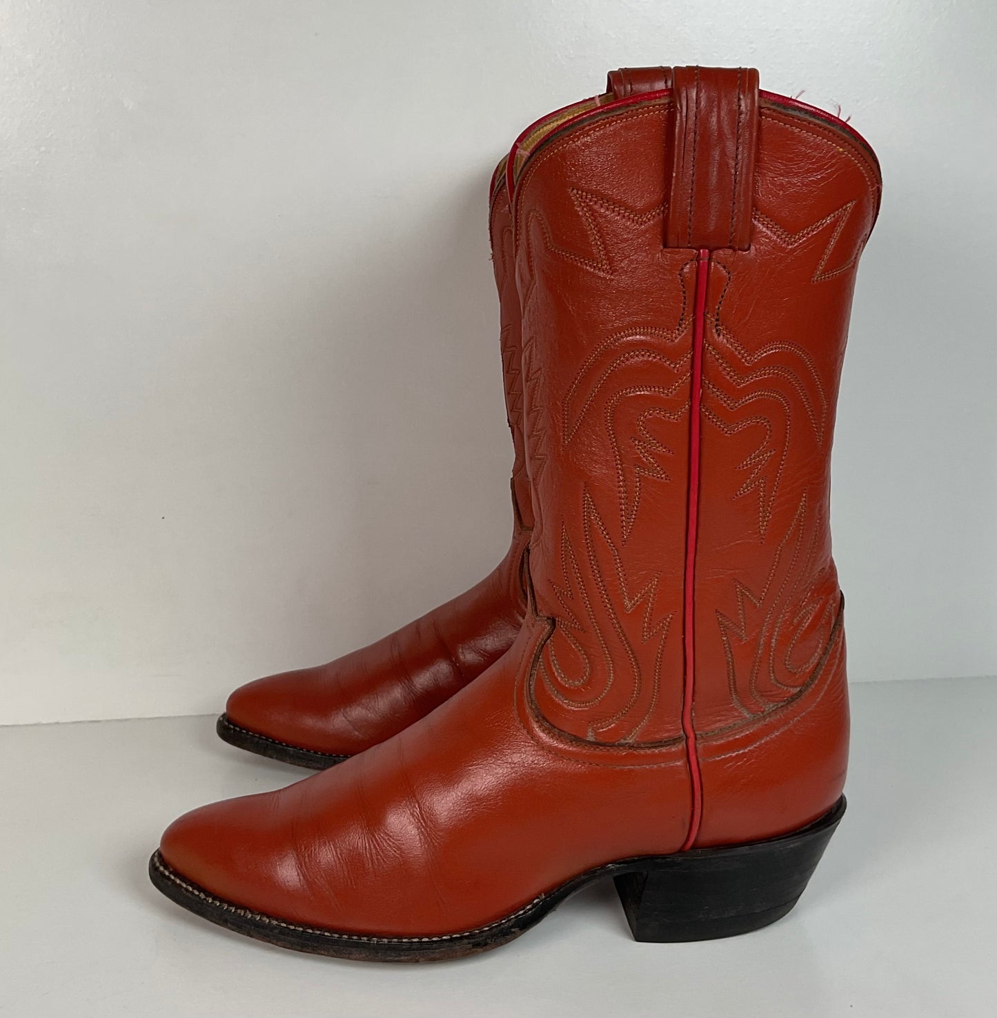 Vintage Tony Lama Cowboy Boots | Gold Label | Tooled Inlay | 6.5 C | Women’s 7.5