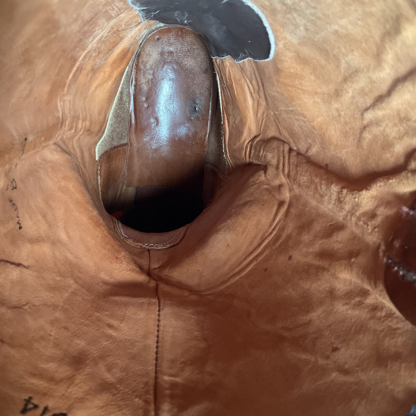 Vintage 1970s Dan Post Whip Stitch Cowboy Boots 9 D Stove Pipe