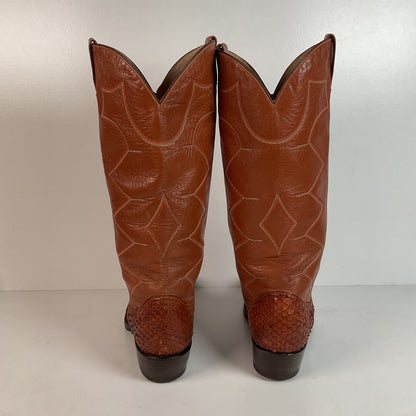 Vintage Anaconda Snakeskin Cowboy Boots | Exotic | Customized | Men’s 10.5