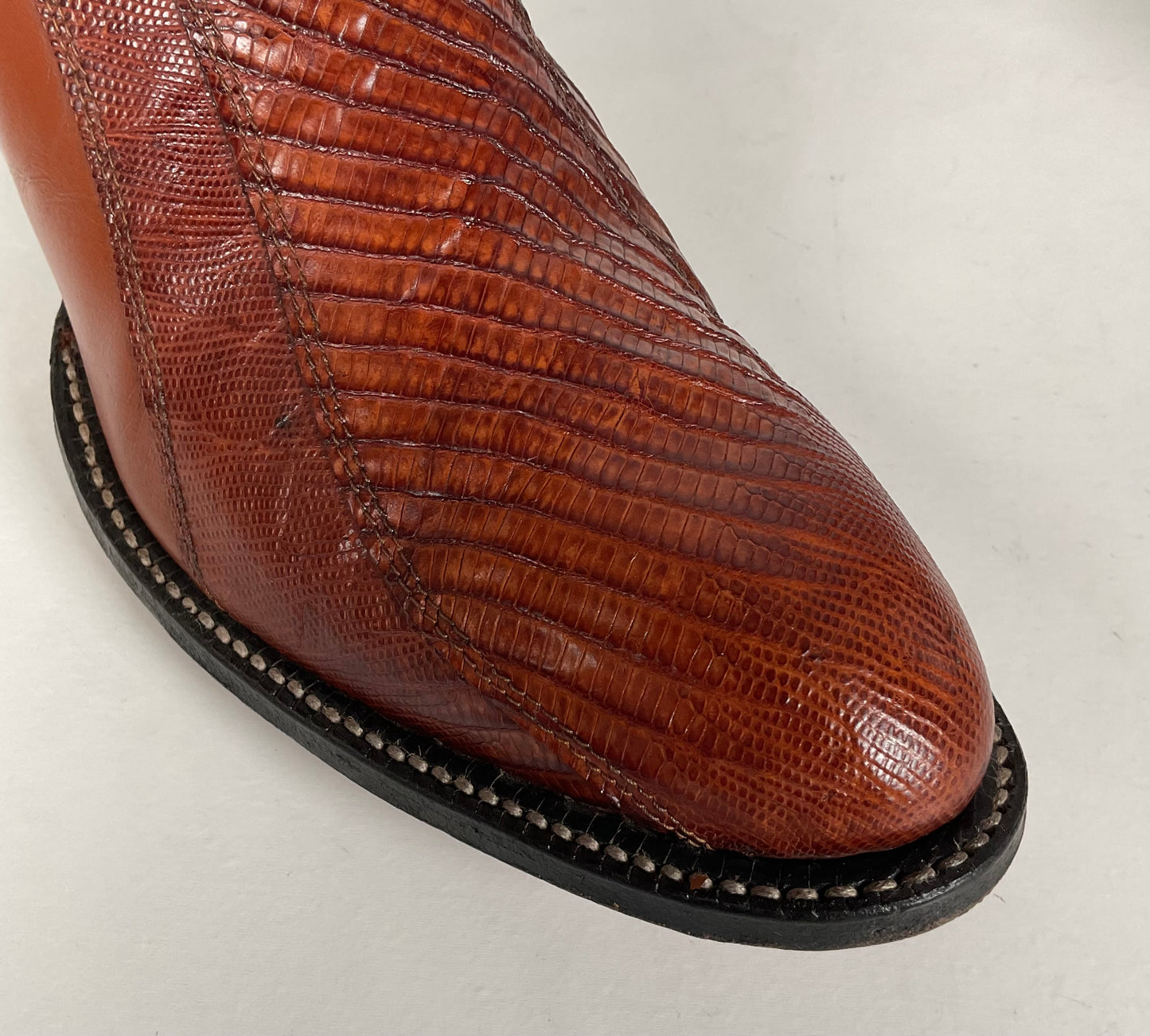 Vintage Tony Lama Teju Lizard Cowboy Boots | Gold Label | Men’s 7 B | Women’s 8