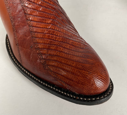 Vintage Tony Lama Teju Lizard Cowboy Boots | Gold Label | Men’s 7 B | Women’s 8
