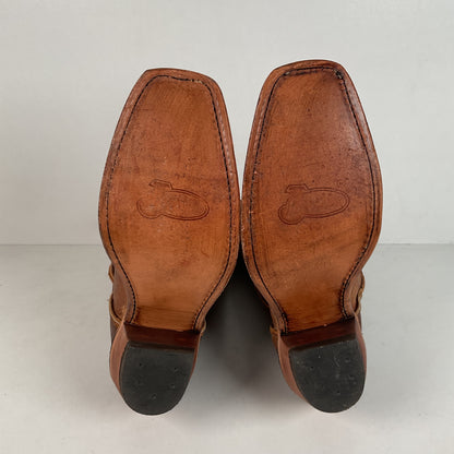 Justin Bent Rail Cowgirl Boots | Tan Road | USA Made | Women’s 9 B