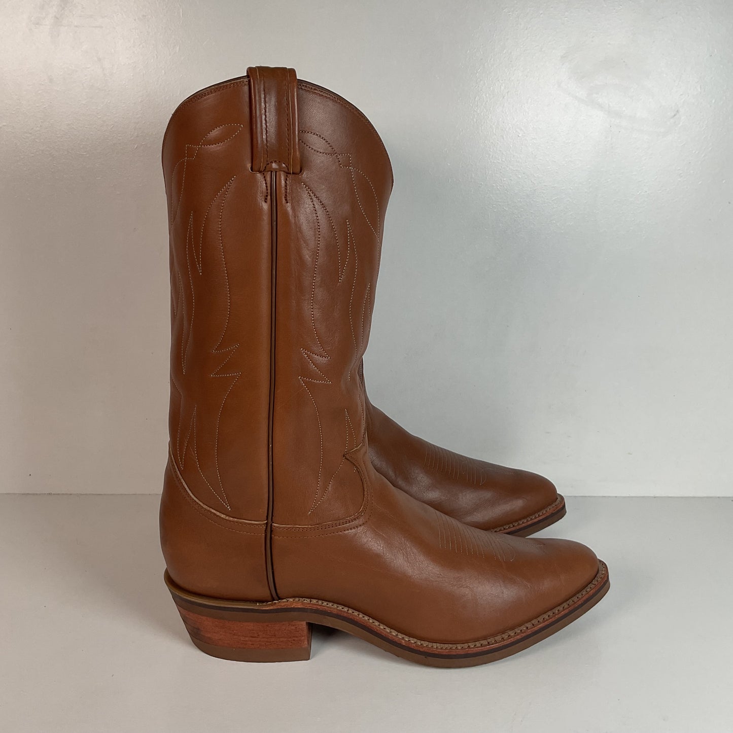 Tony Lama Retan Leather Cowboy Boots 13 A Oil-Resist Gold Label