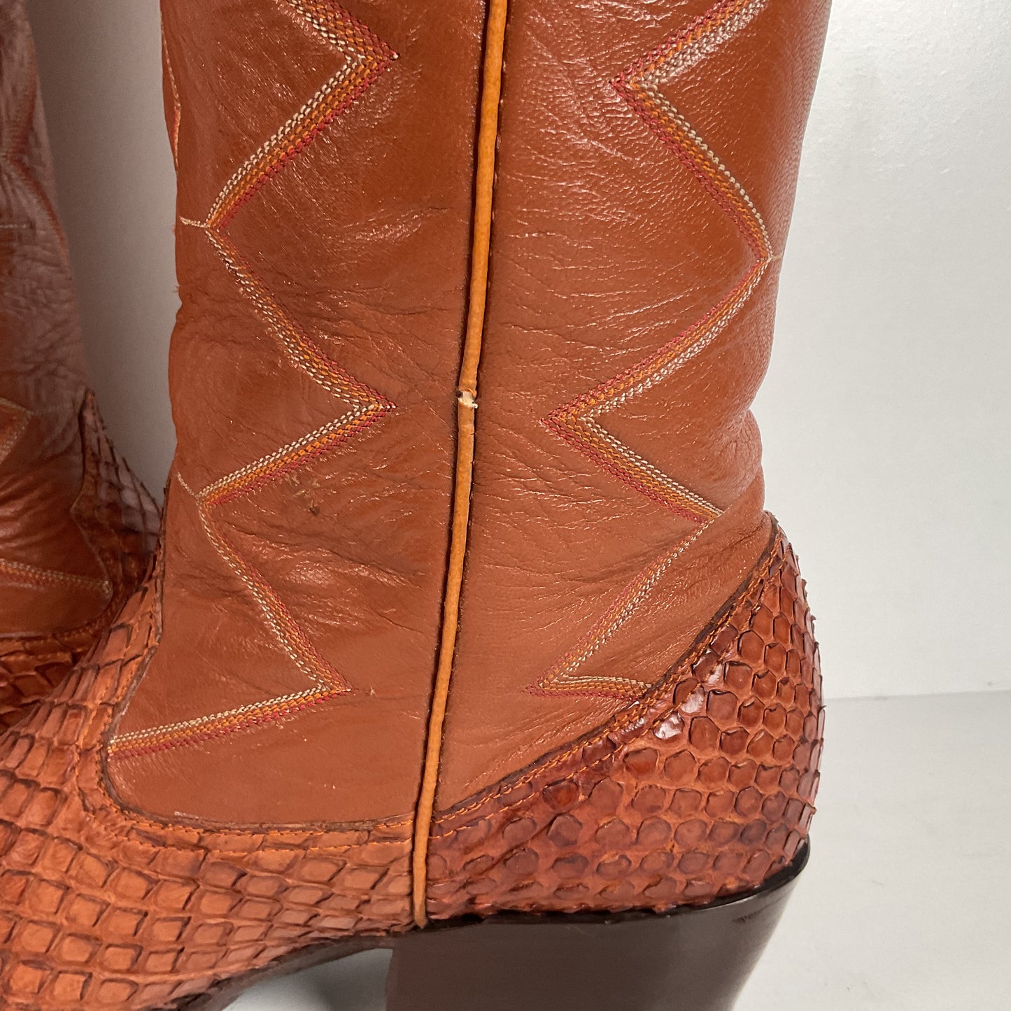 Vintage Anaconda Snakeskin Cowboy Boots | Exotic | Customized | Men’s 10.5