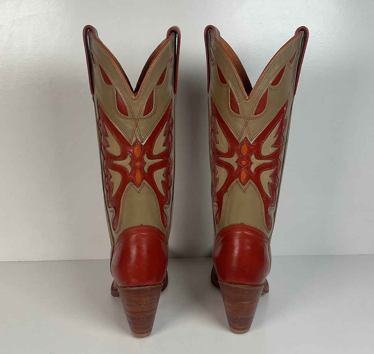 Vintage Capezio Butterfly Cowgirl Boots | Tooled Inlays | USA Made | Women’s 8 M