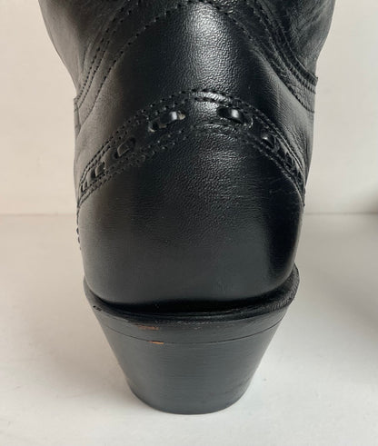 Boulet Cowgirl Boots | Black Torino Calf | Wingtip Triad | Women’s 6 C