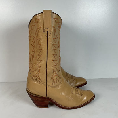 Vintage Siete Leguas Cowboy Boots | 1970s | Blonde Calfskin | Men’s 10 EE