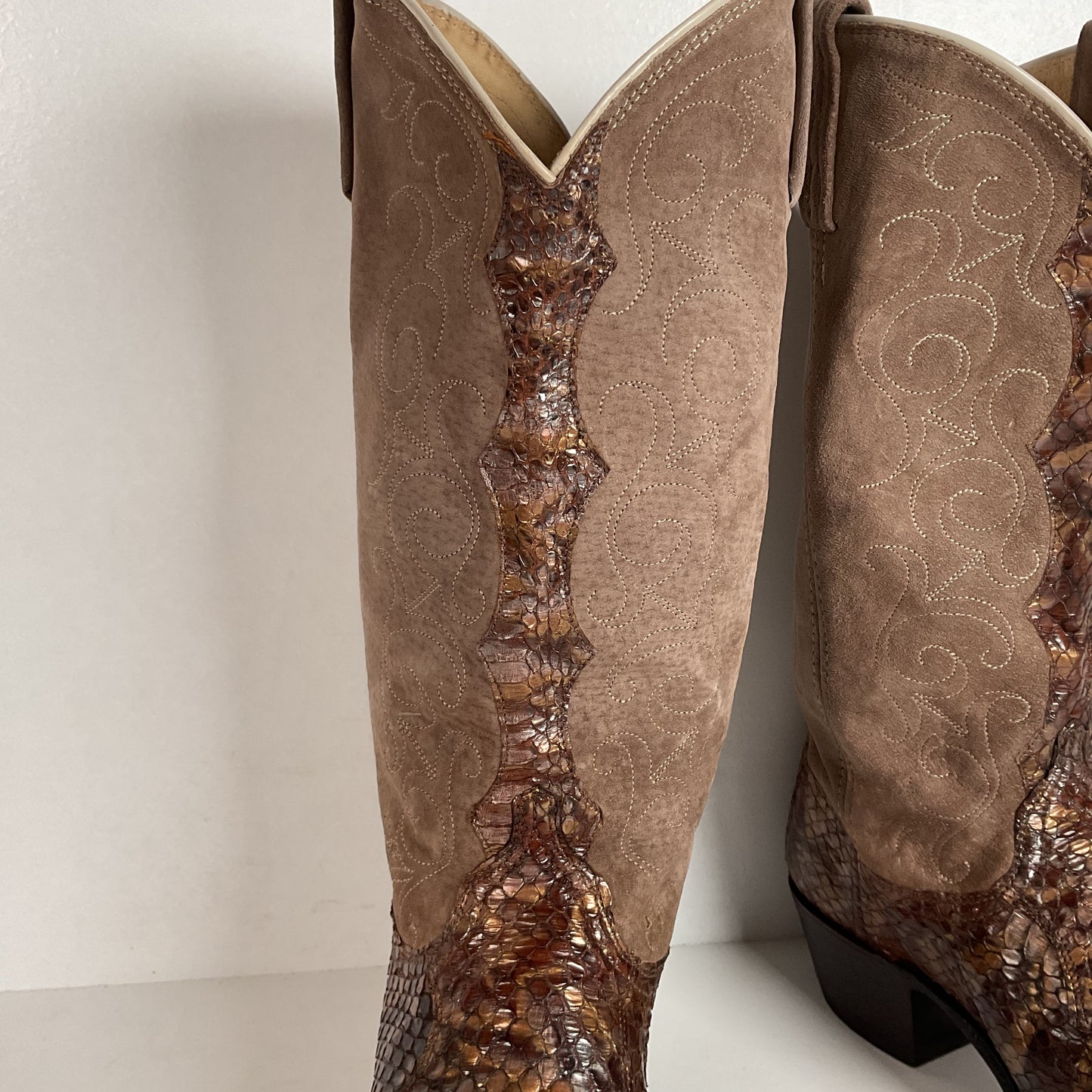 Vintage Dan Post Anaconda Cowgirl Boots | Metallic | USA Made | Women’s 7.5 M