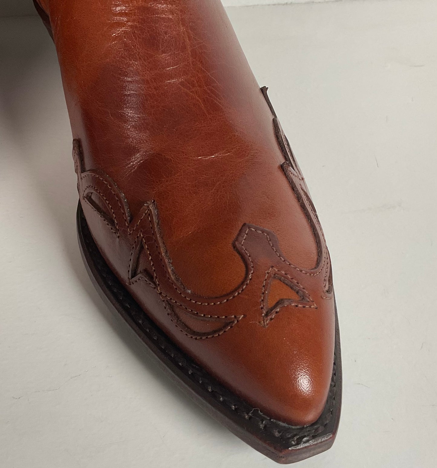Vintage J. Chisholm Cowgirl Boots | Wingtip | USA made | Brown | Women’s 6.5