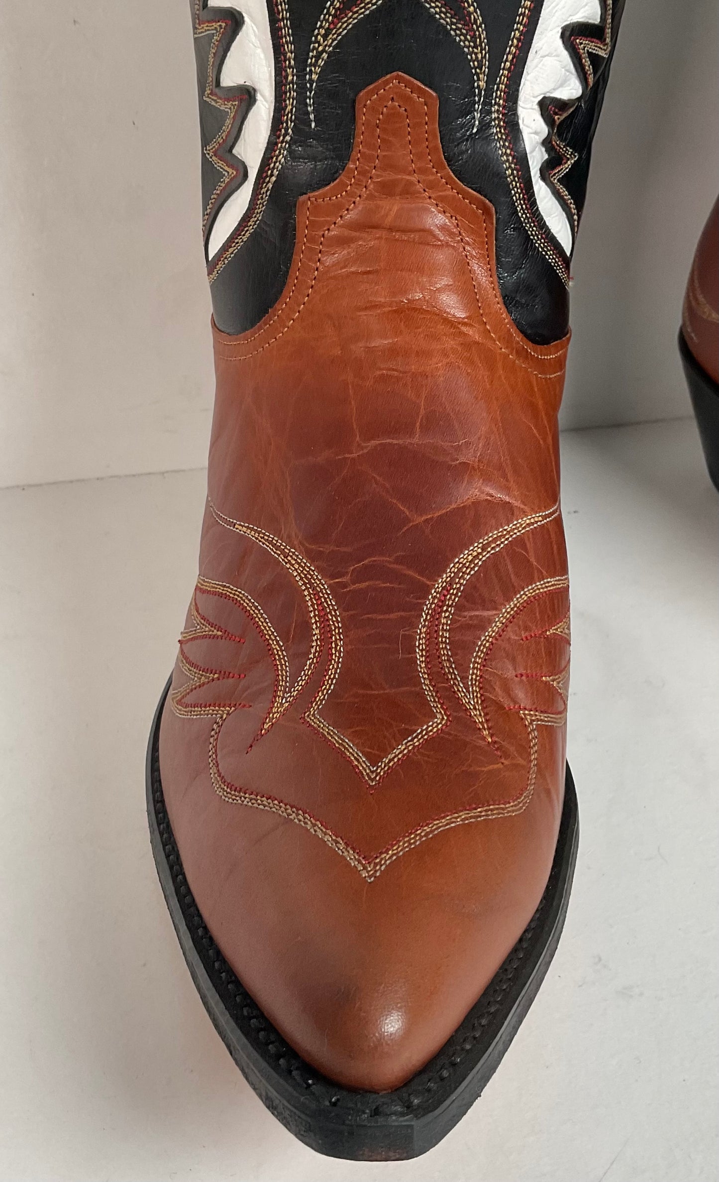 Dan Post For Code West Tooled Cowboy Boots Men’s 10 M USA Made Inlays