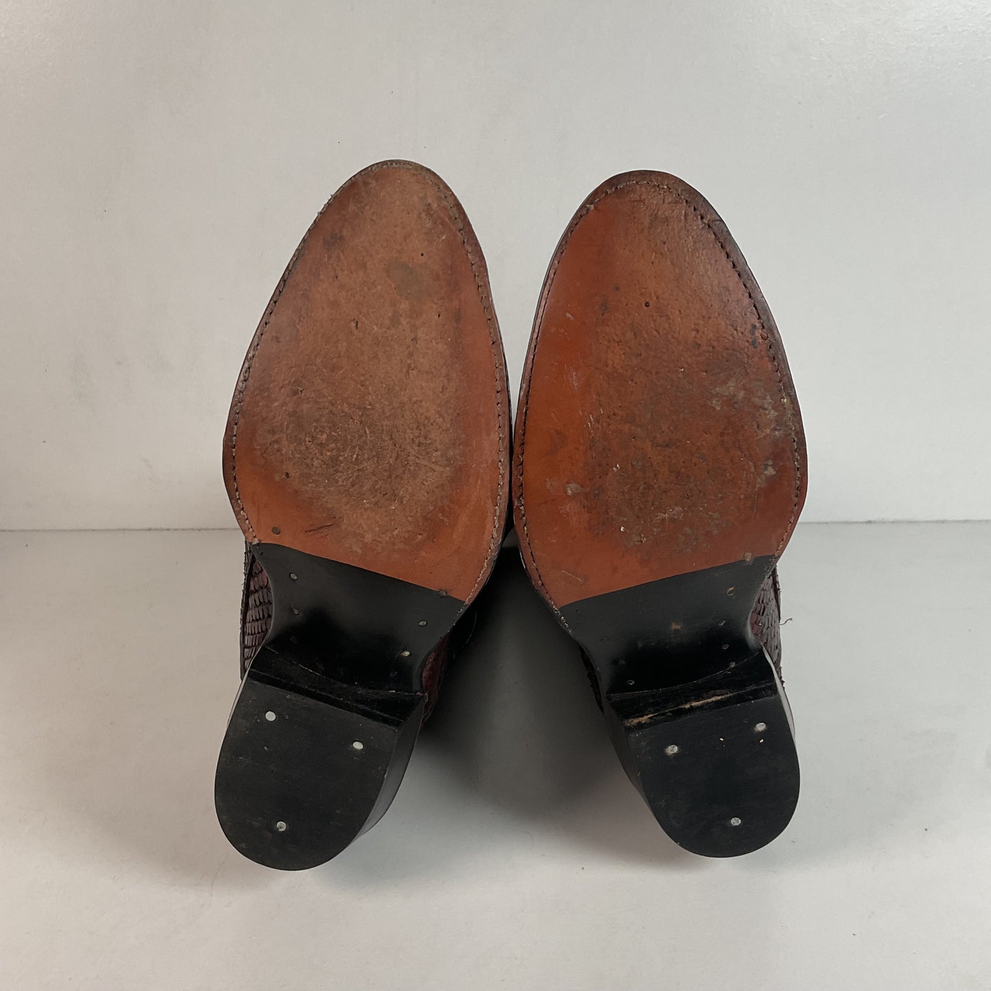 Python Snakeskin Cowboy Boots | Burgundy | Men’s 7 D | Women’s 8