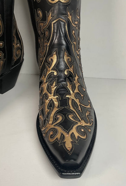Back at the Ranch Western Zip Cowgirl Boots | Custom | Priscilla Crystals | 7.5