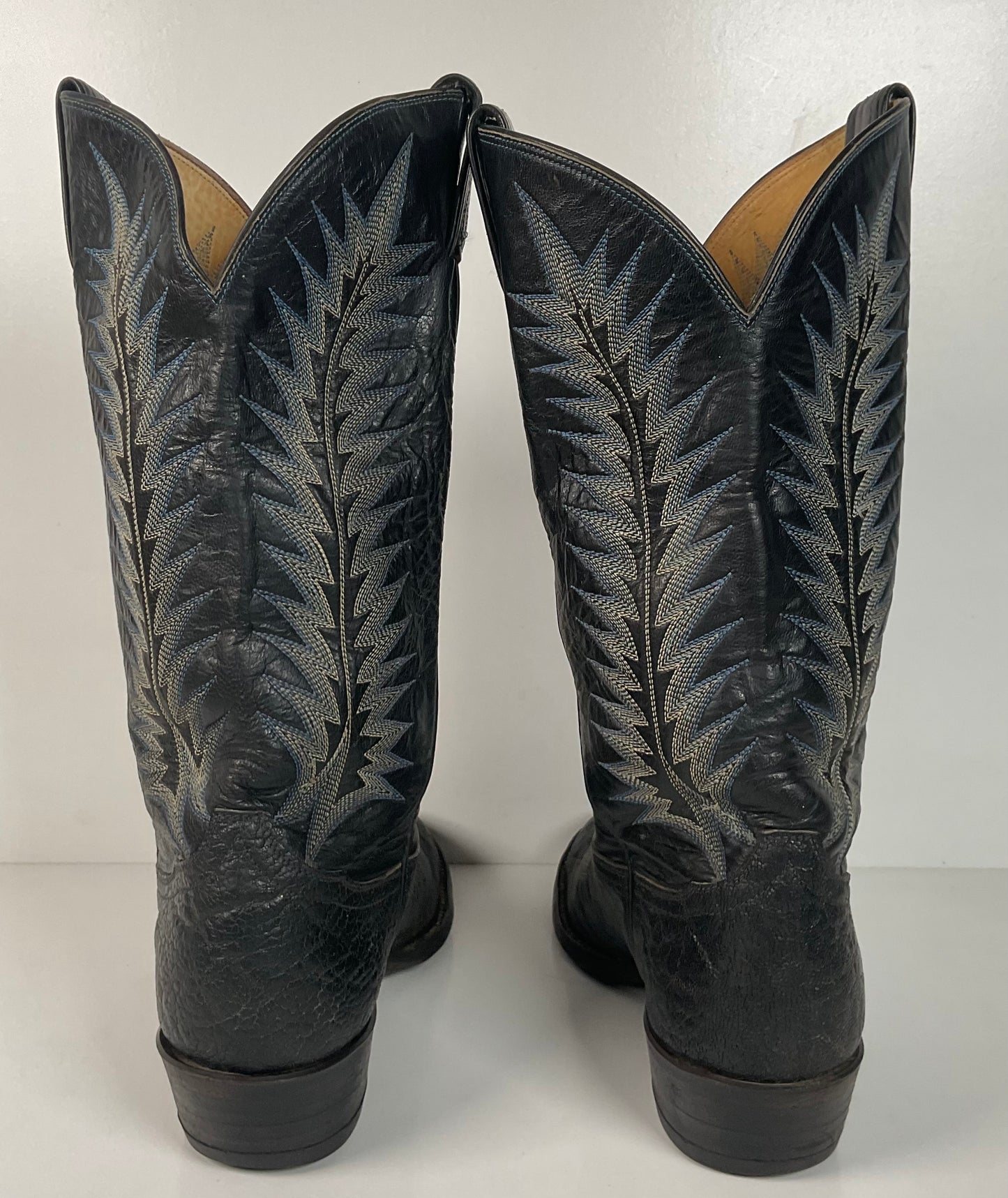 Vintage Tony Lama Gold Label Elephant Boots 10 D USA Made Exotic