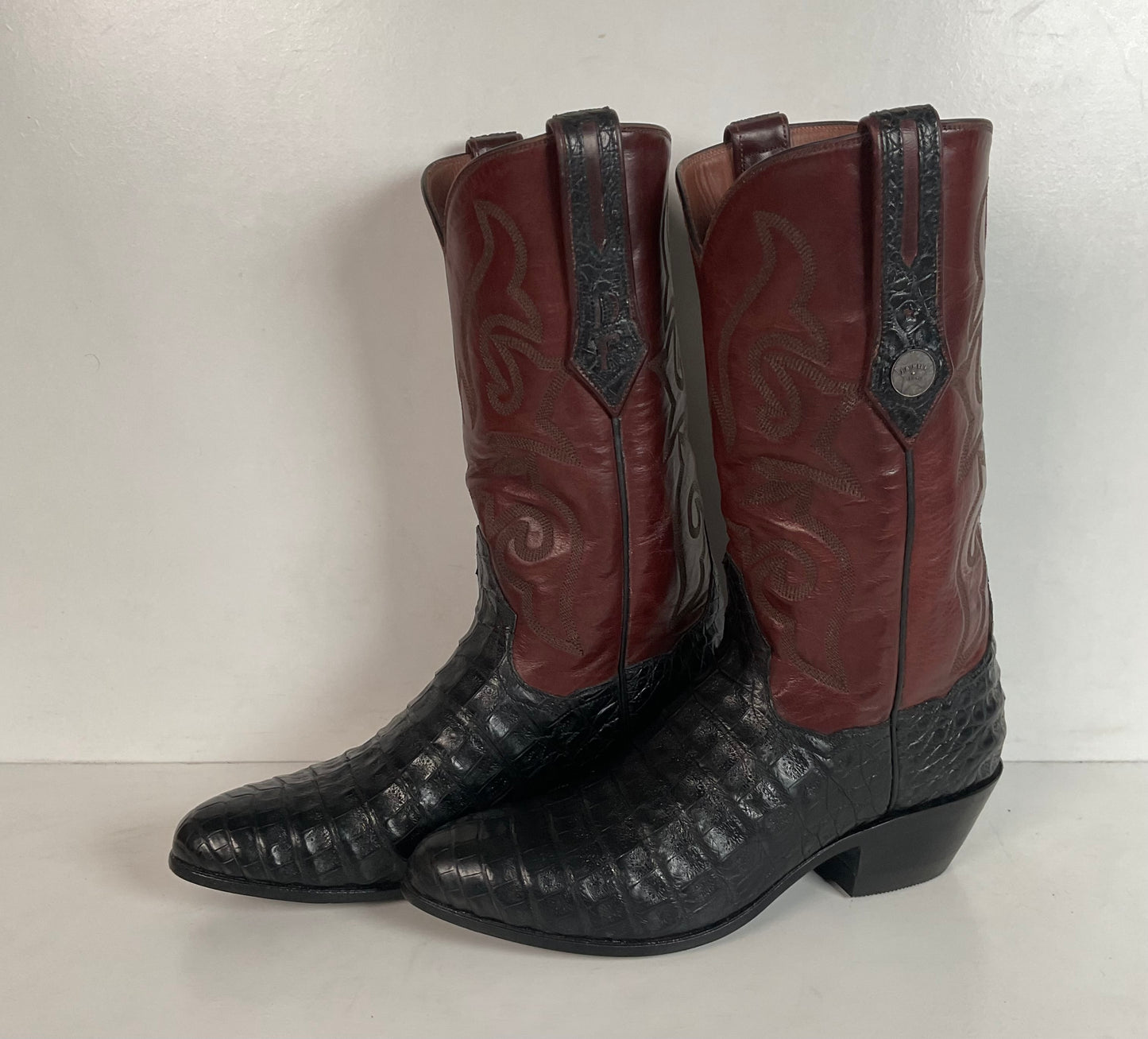 J B Hill Women’s Exotic Caiman Cowgirl Boots 7.5 B Belly Cut Custom
