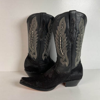 Pony Hair on Cowhide Cowgirl Boots | Black | Women’s 7.5
