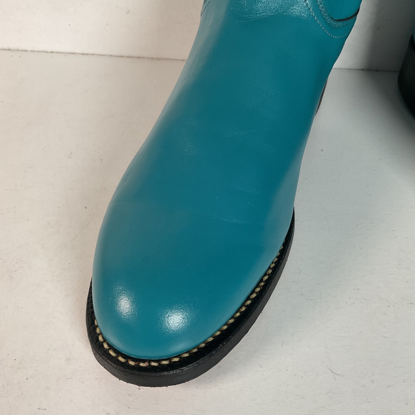 Justin Cowgirl Roper Boots | USA Made | Teal | Women’s 7 C
