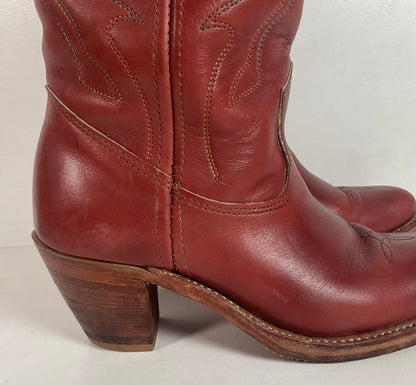 Vintage Double H Cowgirl Boots | Rainbow Stitched | USA Made | Women’s 7 M