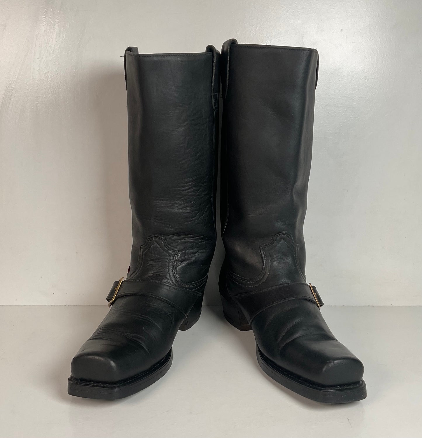 1970s Durango Harness Motorcycle Boots 10 D USA Made Biker Buckle