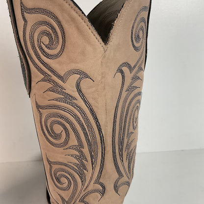 Vintage Tony Lama Python Snakeskin Cowgirl Boots | Dark Blue | Women’s 8 M