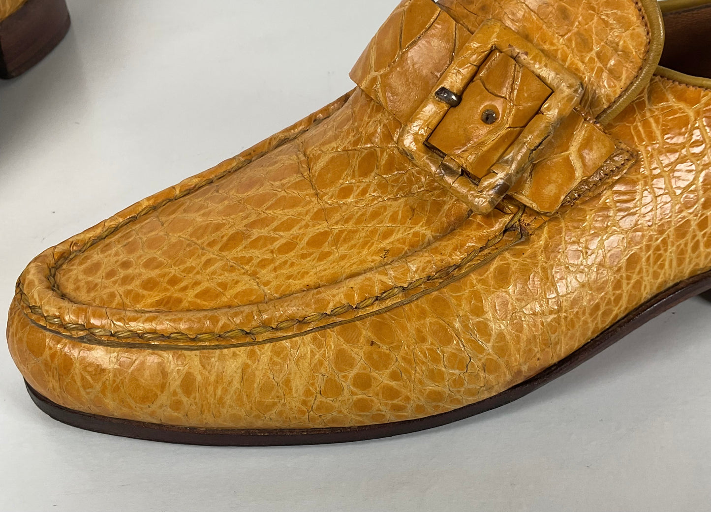 Vintage Sea Turtle Loafers | Monk Strap | Yellow | Men’s 7 D