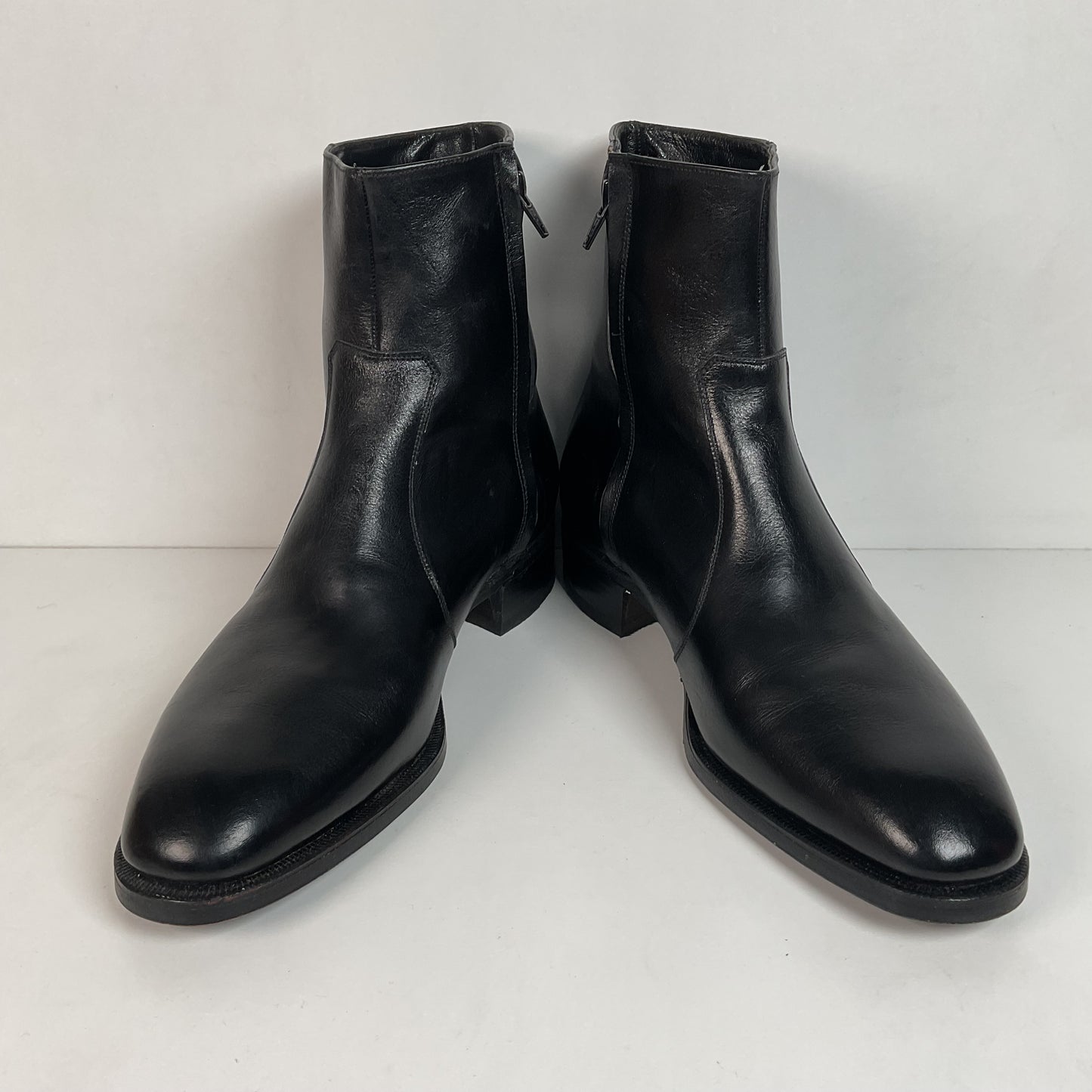 Vintage Florsheim Black Leather Chelsea Boots 10.5 C New Old Stock