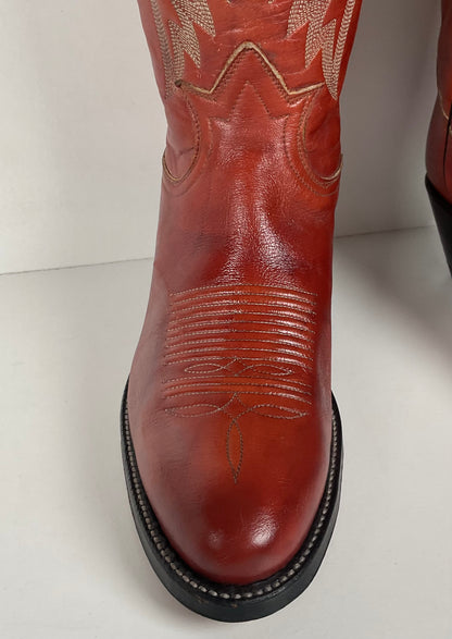 Vintage Tony Lama Chocolate Cow Cowboy Boots | Gold Label | Men’s 8 | Women’s 9