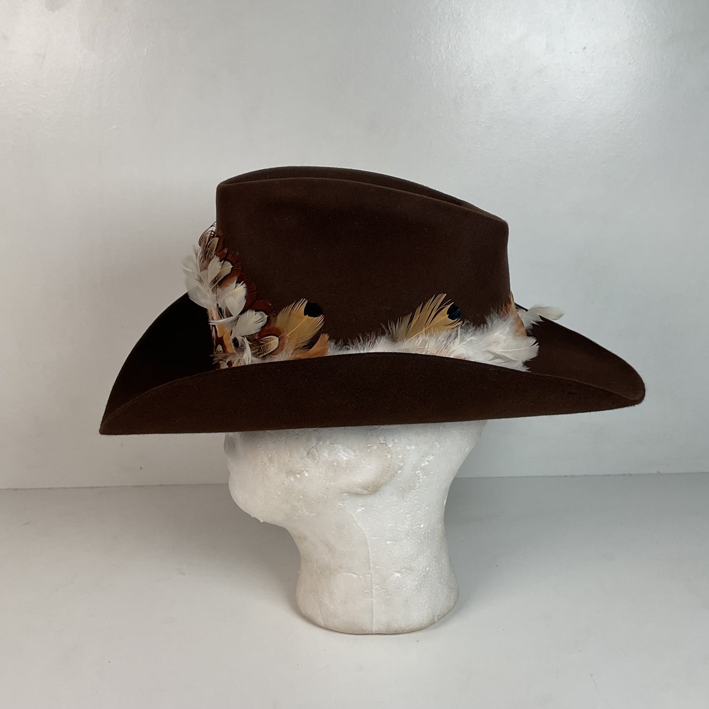 Vintage American Hat Company Cowboy Hat 7” Chocolate Brown USA Made