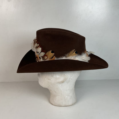 Vintage American Hat Company Cowboy Hat 7” Chocolate Brown USA Made