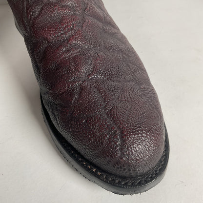 Lucchese 2000 Elephant Roper Boots | USA Made | Black Cherry | Men’s 8.5 D