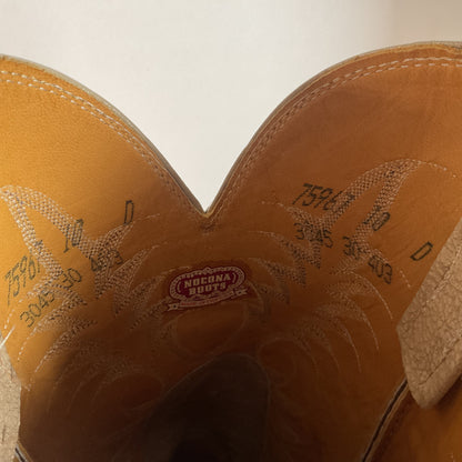 Vintage Nocona Kangaroo Cowboy Boots | USA Made | Sand | Men’s 10 D