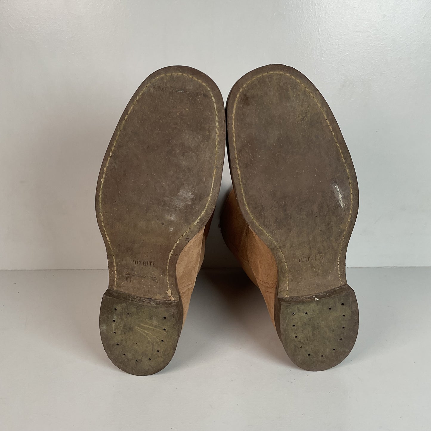 Vintage Sears Roebuck Suede Wellington Boots 8 D Wearmaster Motorcycle