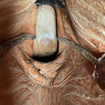 Vintage W.B. Masterson Wrangler Cowboy Boots 12 B (Narrow) Dress Lizard Cut