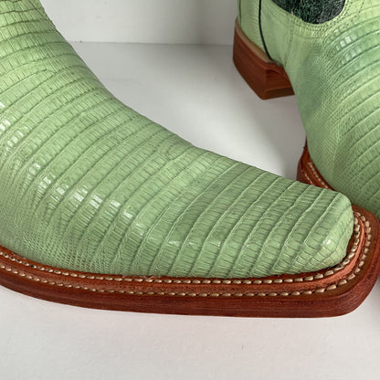 Los Altos Teju Lizard Cowboy Boots | Lime Green | Men’s 10.5 EE