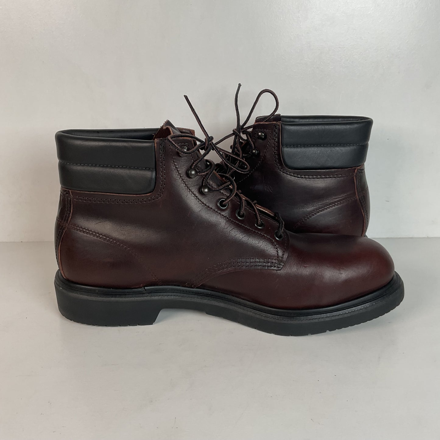 Vintage Red Wing Brown Leather Steel Toe Work Boots 12 B Style 2245 USA Made