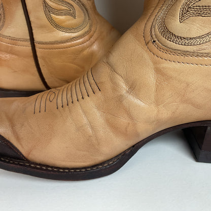 Vintage Tony Lama Teju Lizard Wingtip Cowboy Boots | Gold Label | Men’s 8.5 D