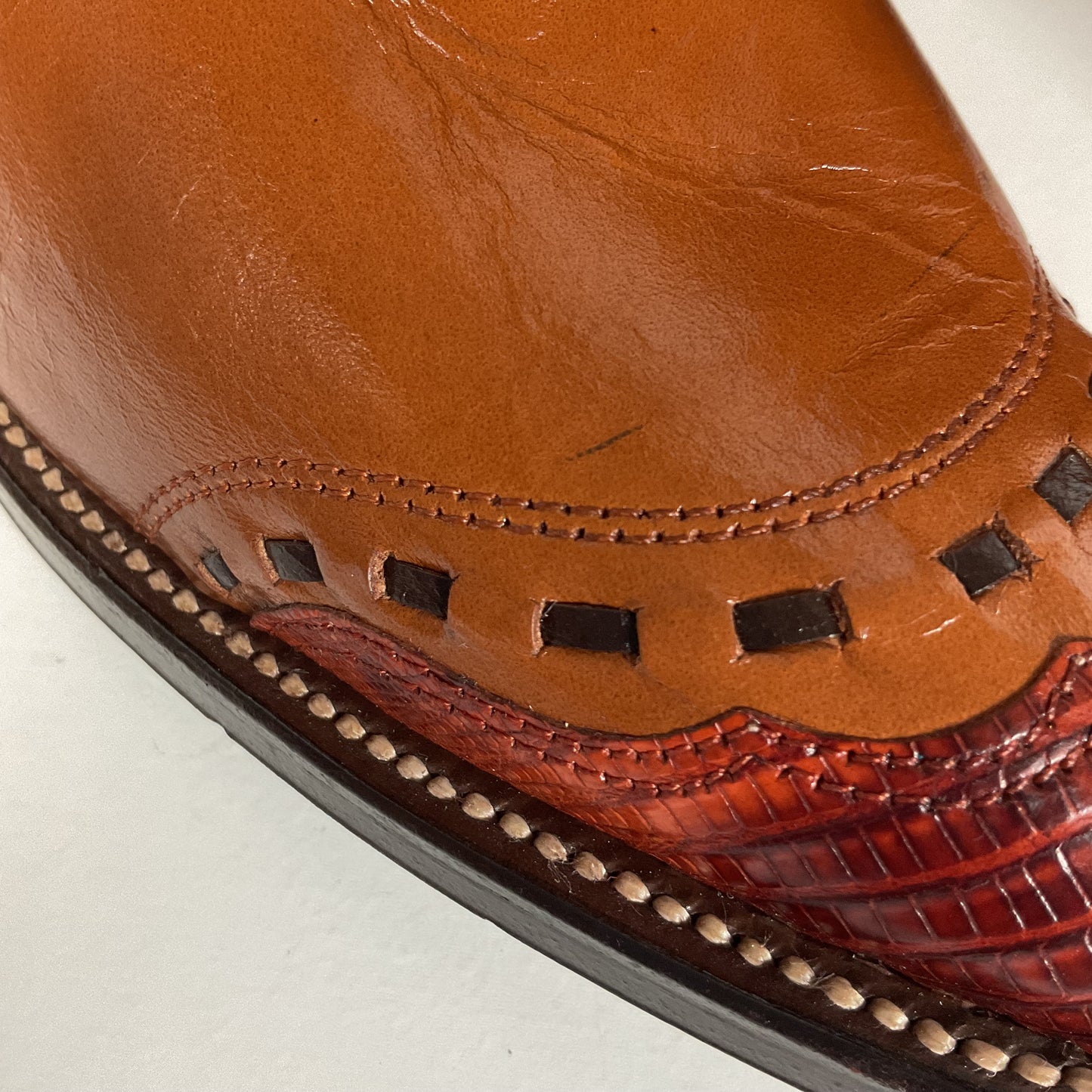 Vintage Nocona Lizard Wingtip Cowboy Boots | 1970s | Teju | Men’s 9 D