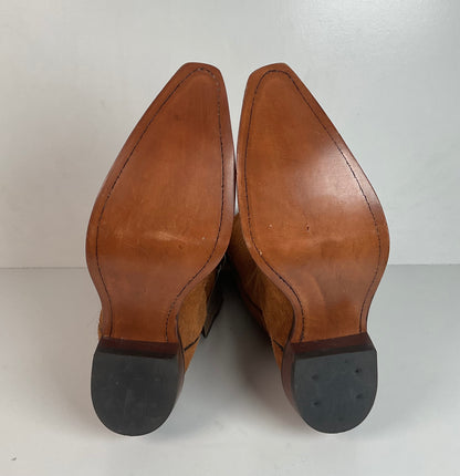 Nocona Rough Out Suede Cowgirl Boots 9.5 B USA Made