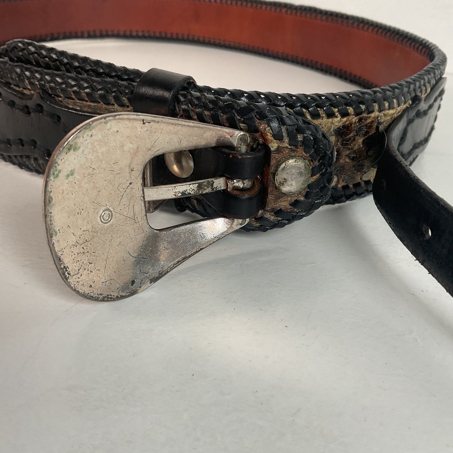 Custom Timber Rattlesnake Cowboy Belt |Canebrake | Braided | Snake Skin