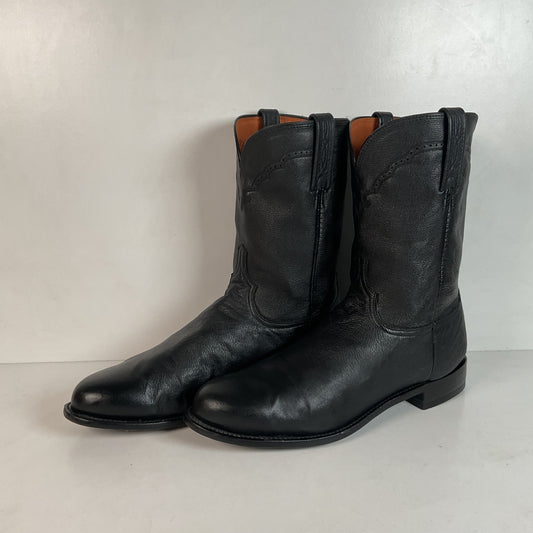Lucchese Majestic Black Roper Boots 14 EE