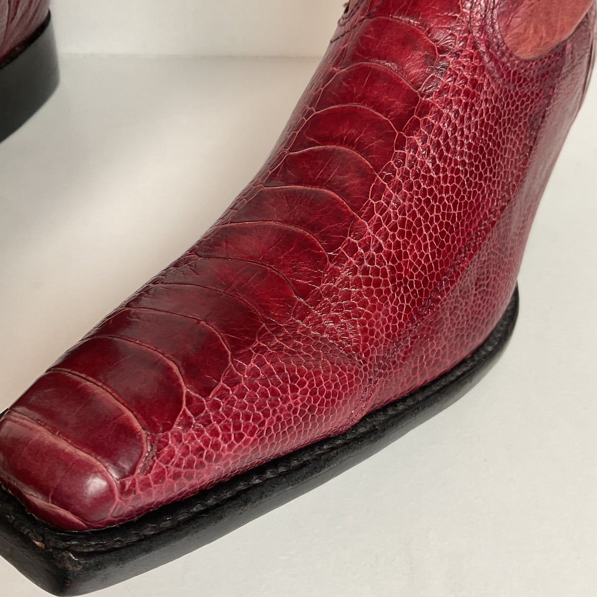 Montana Ostrich Leg Cowboy Boots | Exotic | Tooled Inlay | Men’s 6 | Women’s 7.5