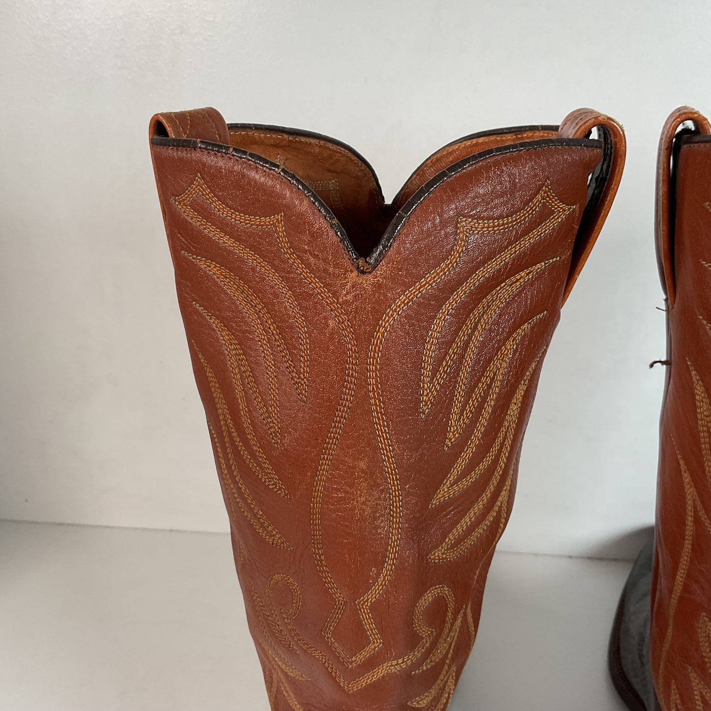 Vintage W.B. Masterson Wrangler Cowboy Boots 12 B (Narrow) Dress Lizard Cut
