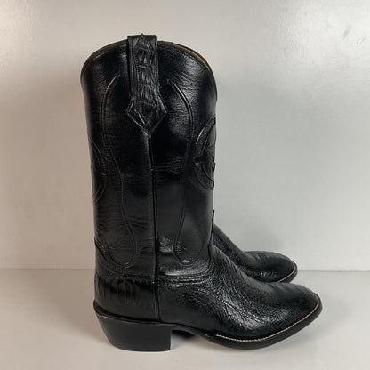 Custom Made Ostrich Leg Cowboy Boots | Lone Star Inlay | Exotic | Men’s 10.5
