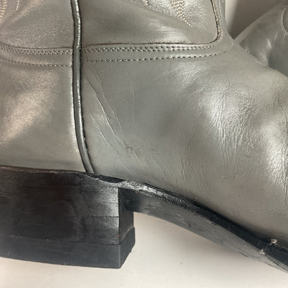 Vintage Grey Tony Lama Grey Cowboy Boots 11 D Gold Label USA Made