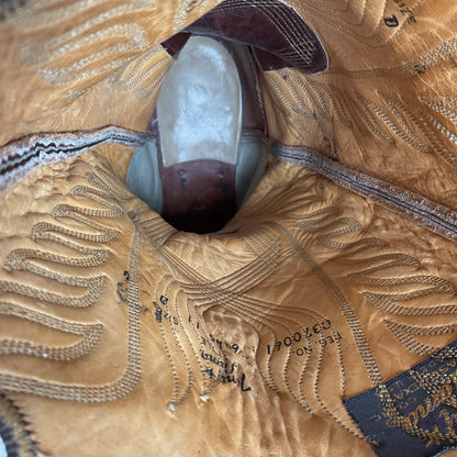 Vintage Tony Lama Buckaroo Boots | Chocolate Cow | Gold Label | 1970s | 11 D