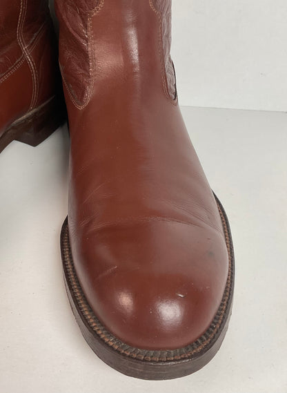 Vintage Jarman Cloth Pull Military Style Boots 11 Narrow 1940s