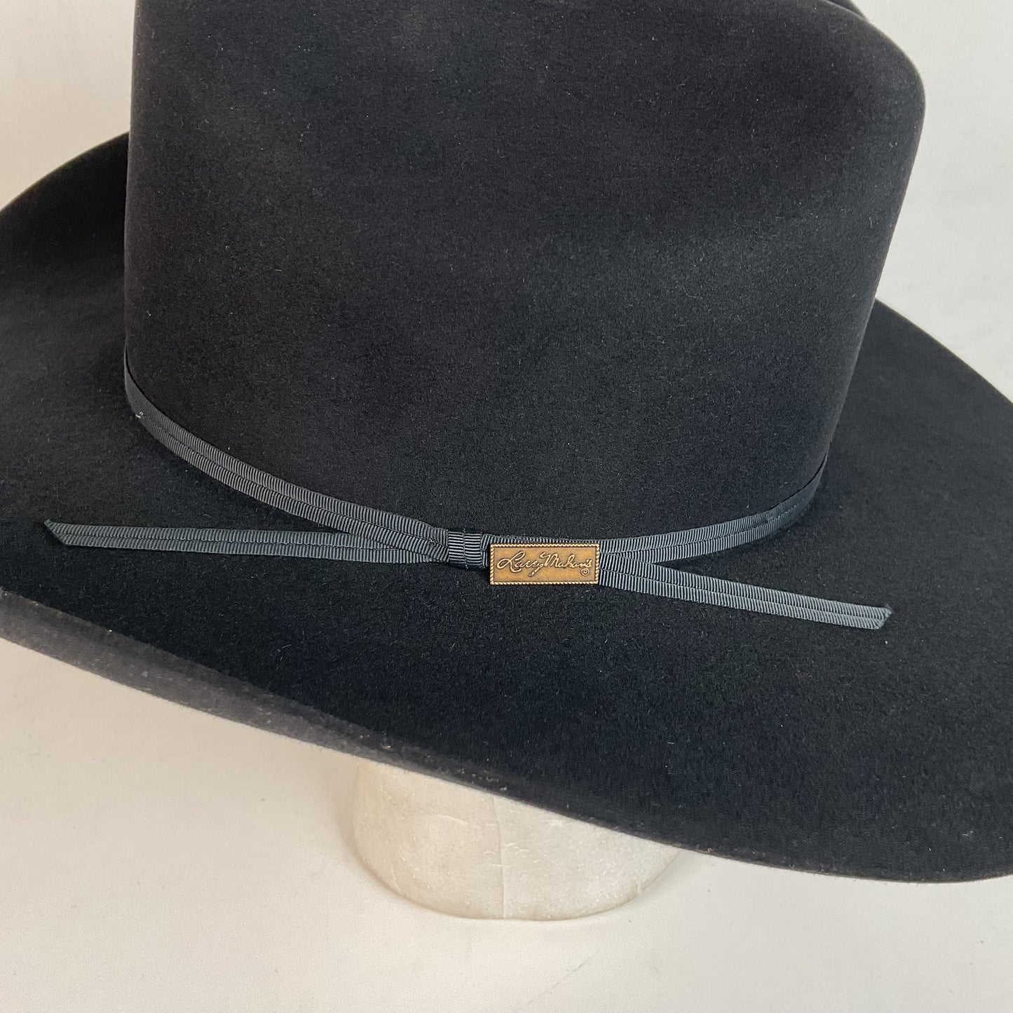 Vintage Milano Larry Mahan Cowboy Hat 6 5/8 Ridgetop Black 5X USA Made