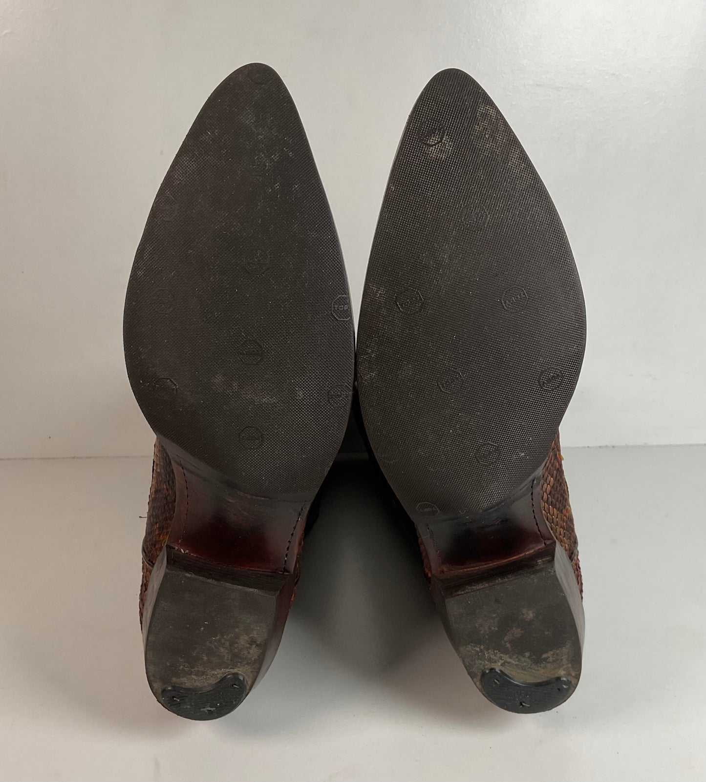 Dan Post For Code West Diamondback Rattlesnake Cowboy Boots 12 M USA Made