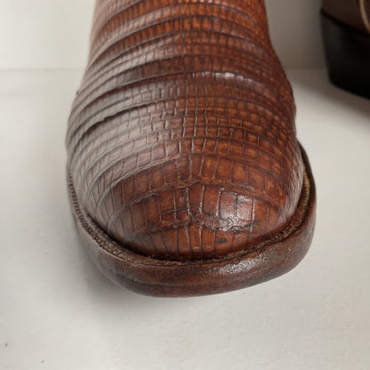 Vintage Lucchese San Antonio Cowboy Boots | Teju Lizard | Narrow | Men’s 9.5 B