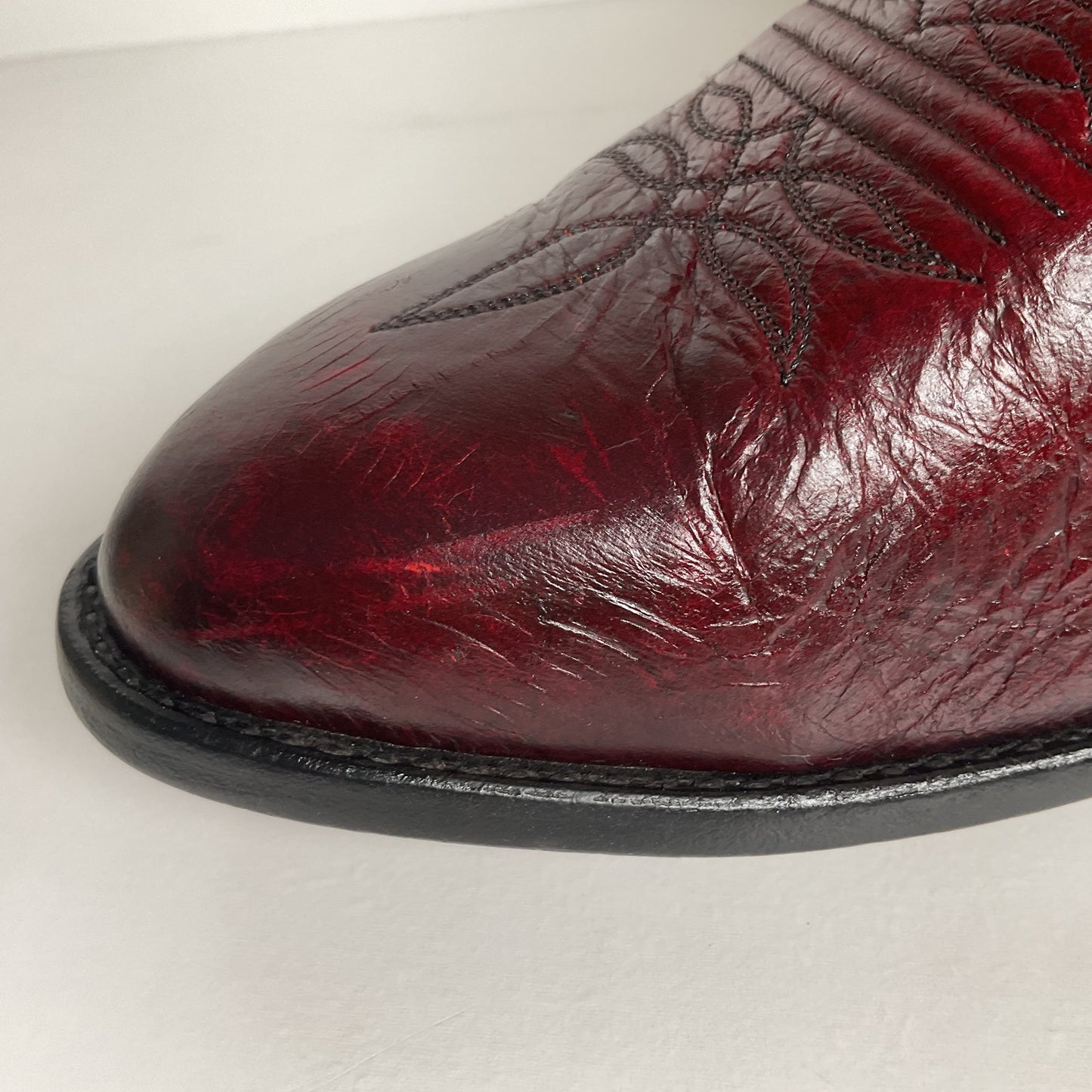 Vintage Larry Mahan Oxblood Cowboy Boots | Soft Buckskin | Men’s 10.5 EE