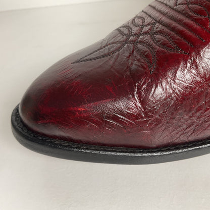 Vintage Larry Mahan Oxblood Cowboy Boots | Soft Buckskin | Men’s 10.5 EE